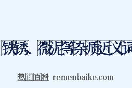 铁锈、微泥等杂质近义词是什么意思的图片